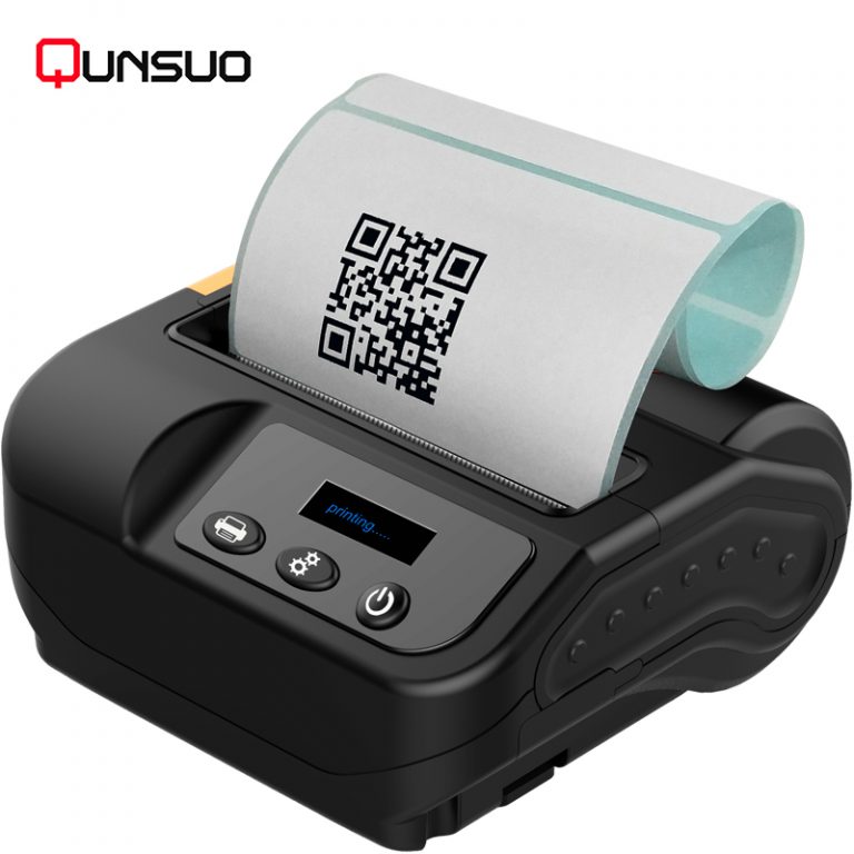 QS8003 80mm Mini Andriod/IOS Bluetooth Label Printer Portable MOON